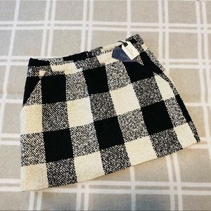 Forever 21 Buffalo Check Tweed Mini Skirt